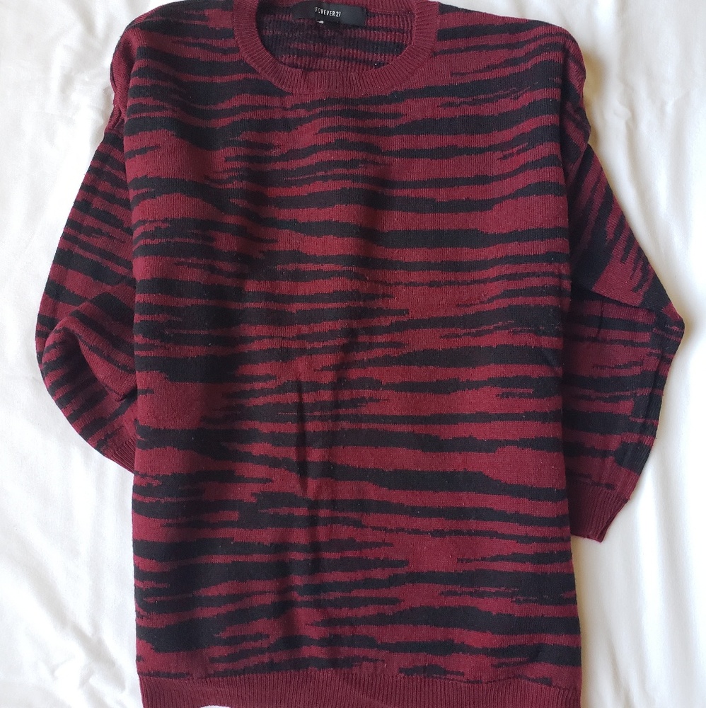 F21 • zebra sweater